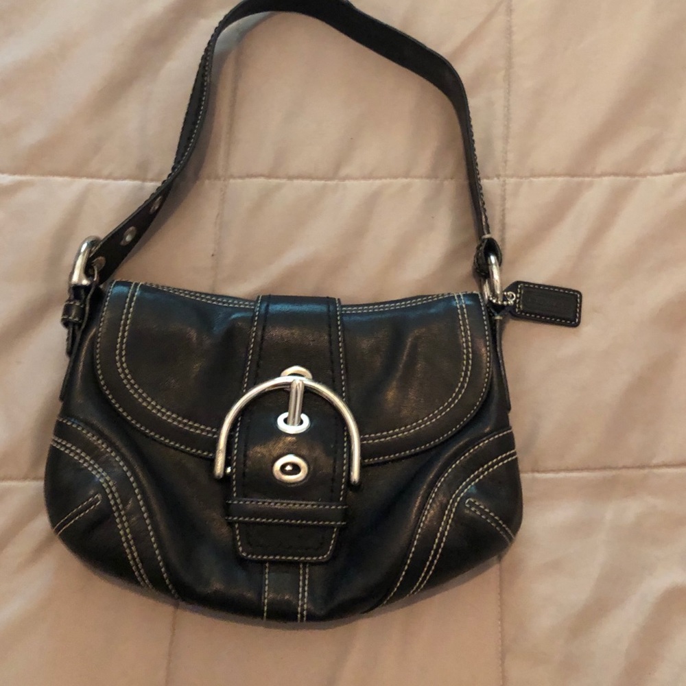 Coach! Black Leather Small, Excellent Condition!